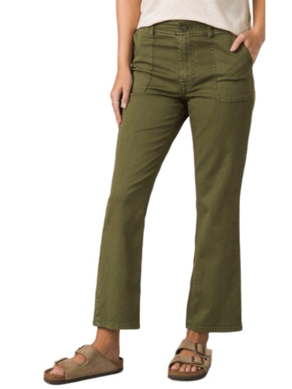 Prana Olive Green Straight Leg Pants